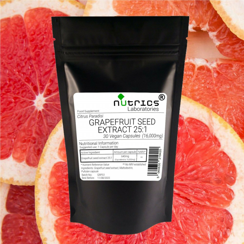 Grapefruit Seed Extract 16,000mg STRONG 100 Pure Vegan Capsules